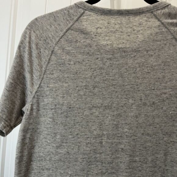 American Eagle Henley T-Shirt Mens Size S Seriously Soft Short Sleeve Gray - Picture 6 of 8